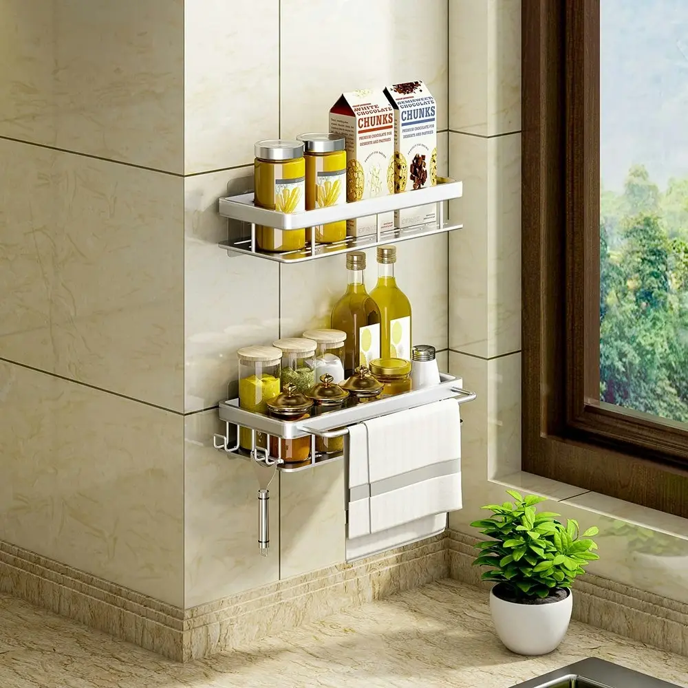 Kitchen Storage Shelf Wall Mounted Bathroom Storage Rack