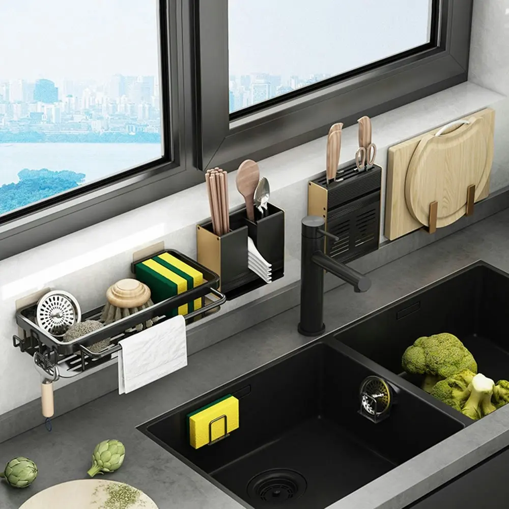 Kitchen Storage Shelf Wall Mounted Bathroom Storage Rack