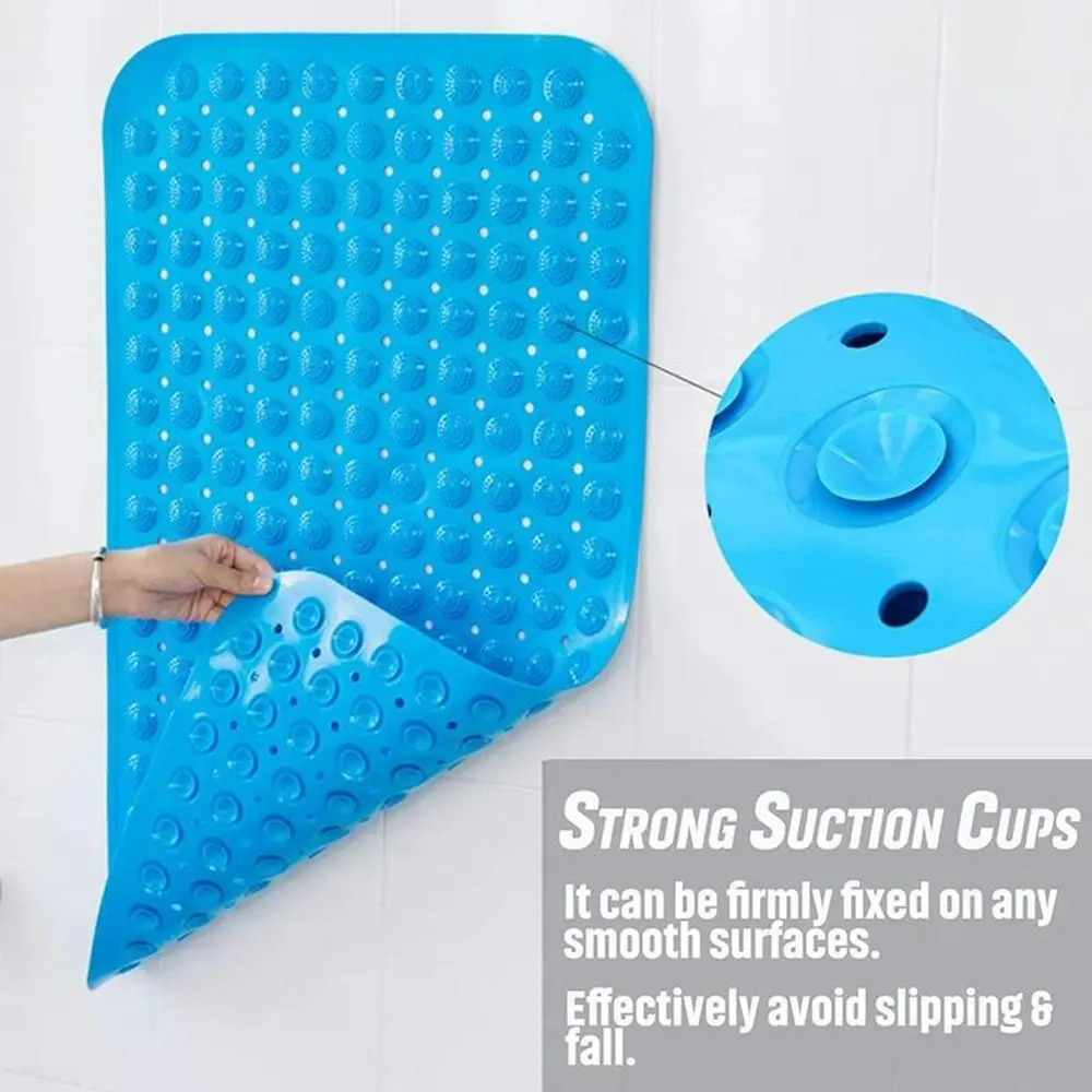 Large Strong Suction Bathroom Mat Anti Slip Bath Shower Mat PVC Massage Foot Pad