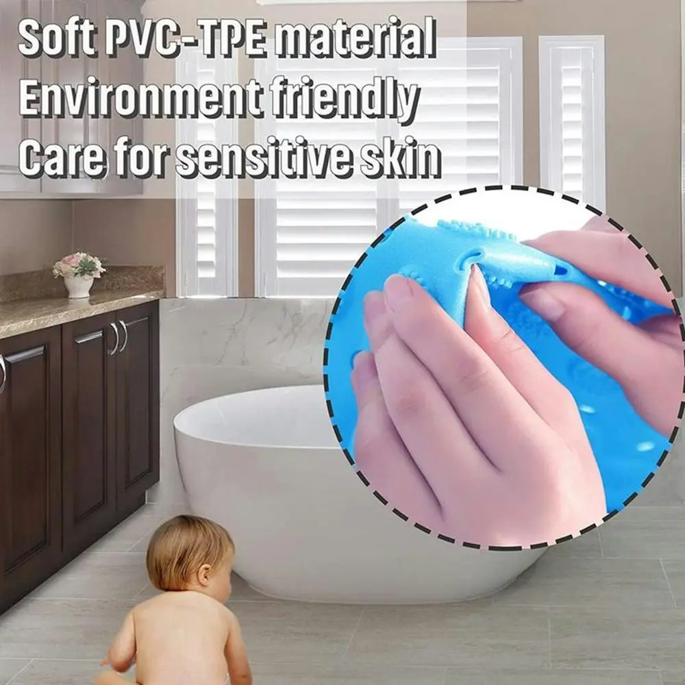 Large Strong Suction Bathroom Mat Anti Slip Bath Shower Mat PVC Massage Foot Pad