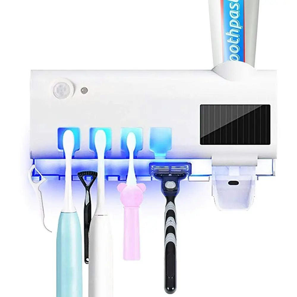 Perforation-free ultraviolet antivirus smart toothbrush holder rack