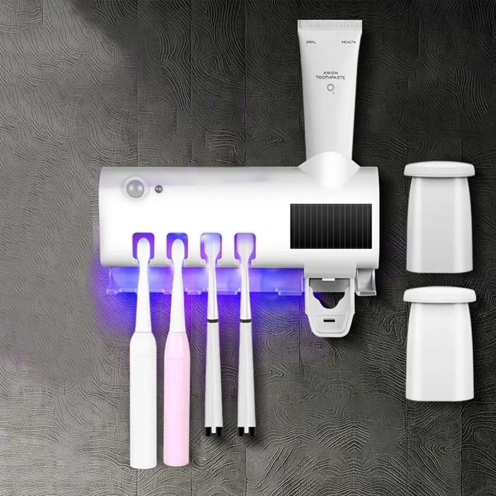 Perforation-free ultraviolet antivirus smart toothbrush holder rack