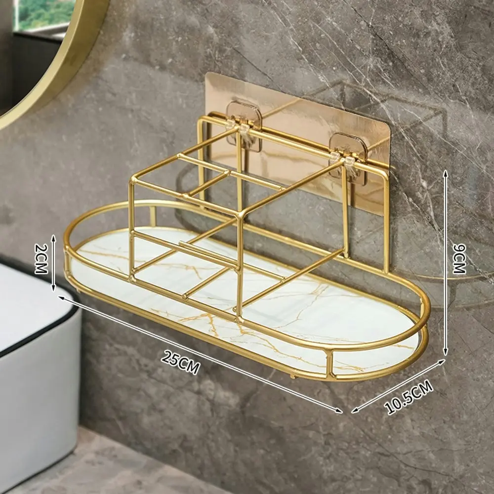 Bathroom Toothbrush Rack Wall Mounted Toiletries Storage Rack