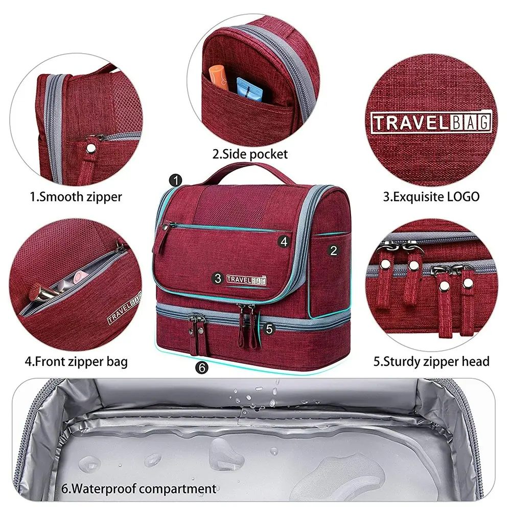 Hanging Waterproof Travel Toiletry Bag Makeup Organizers