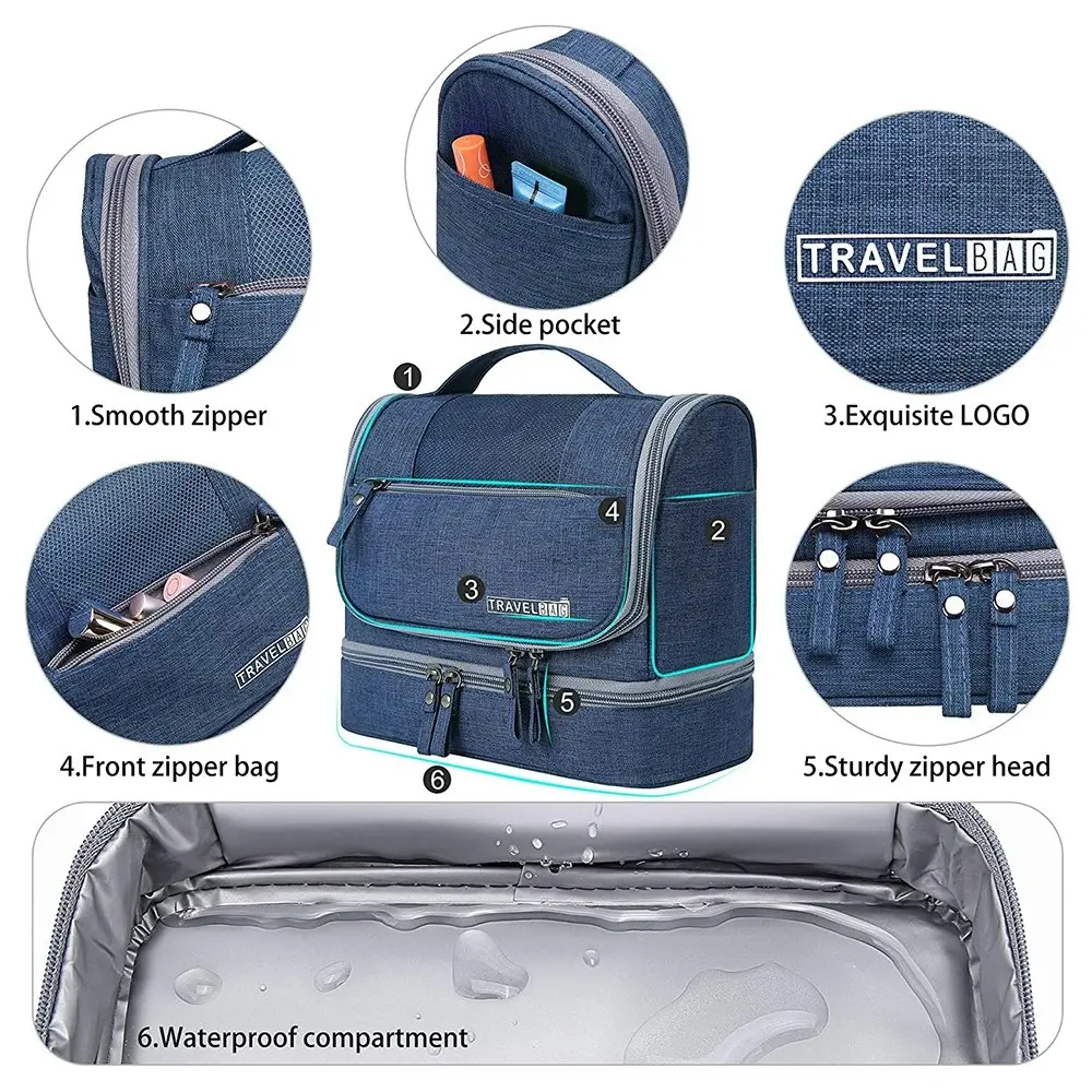 Hanging Waterproof Travel Toiletry Bag Makeup Organizers