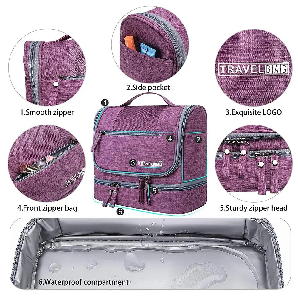 Hanging Waterproof Travel Toiletry Bag Makeup Organizers