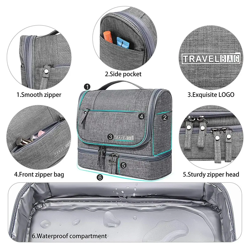 Hanging Waterproof Travel Toiletry Bag Makeup Organizers