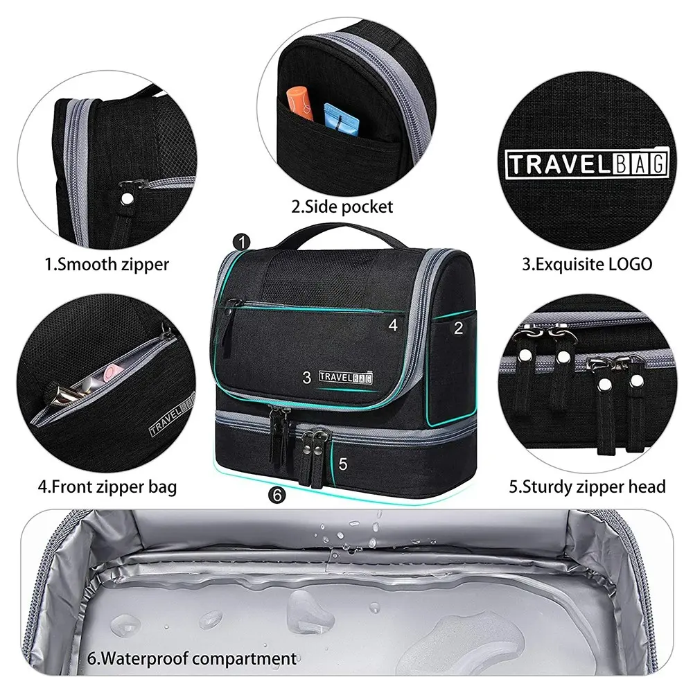 Hanging Waterproof Travel Toiletry Bag Makeup Organizers