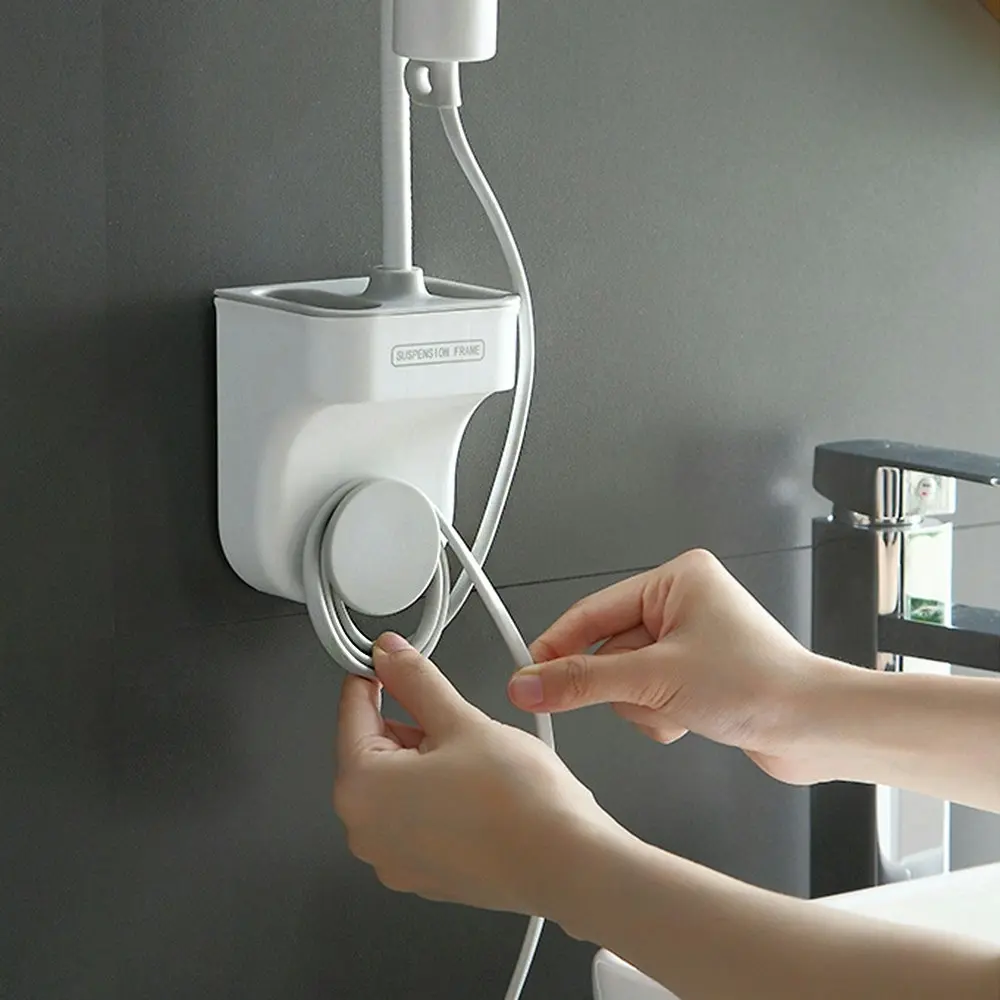 Lazy hair dryer bracket wall-mounted punch-free universal shower bracket