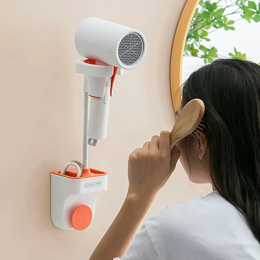 Lazy hair dryer bracket wall-mounted punch-free universal shower bracket