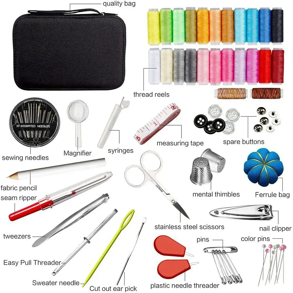 Sewing Kit with Case Portable Sewing Supplies for Home Traveler