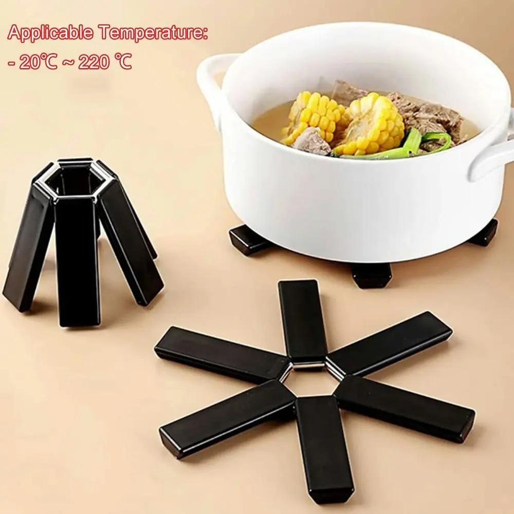 4PCS Folding Heat Insulation Pad Non-Slip Heat-Insulating Placemat Trivet Mats