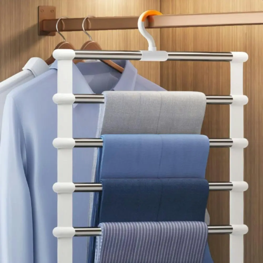 Multifunctional Stainless Steel Clothes Hangers Closet Organizer Rack