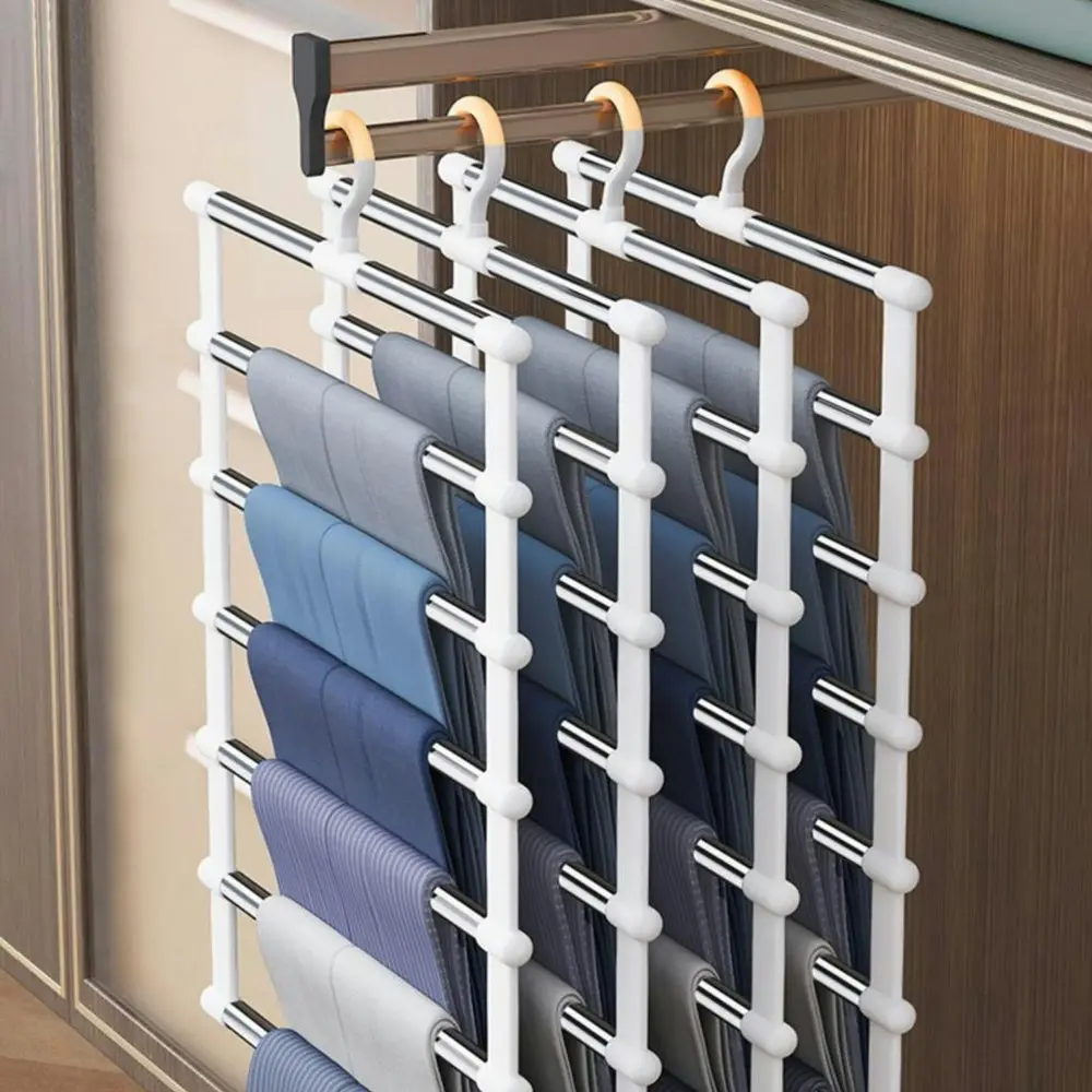 Multifunctional Stainless Steel Clothes Hangers Closet Organizer Rack