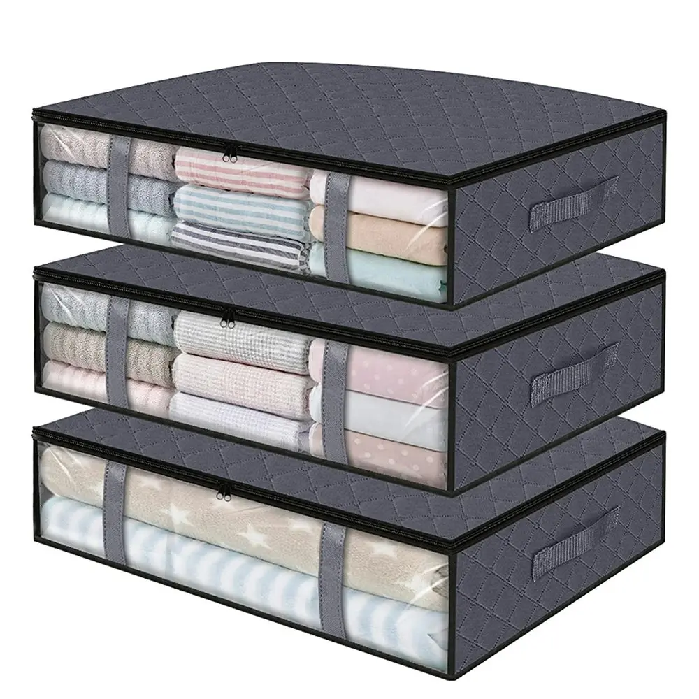 3Pack Storage Bins Under Bed Organizer Box Clothes Storage Bag