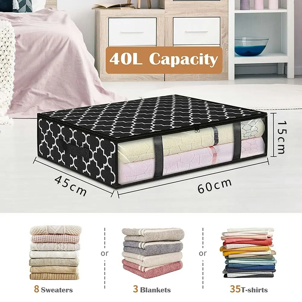 3Pack Storage Bins Under Bed Organizer Box Clothes Storage Bag