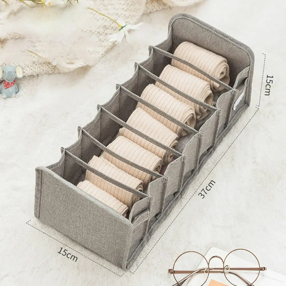 3Pcs Sock storage box home bra underwear organizer storage box-Gray