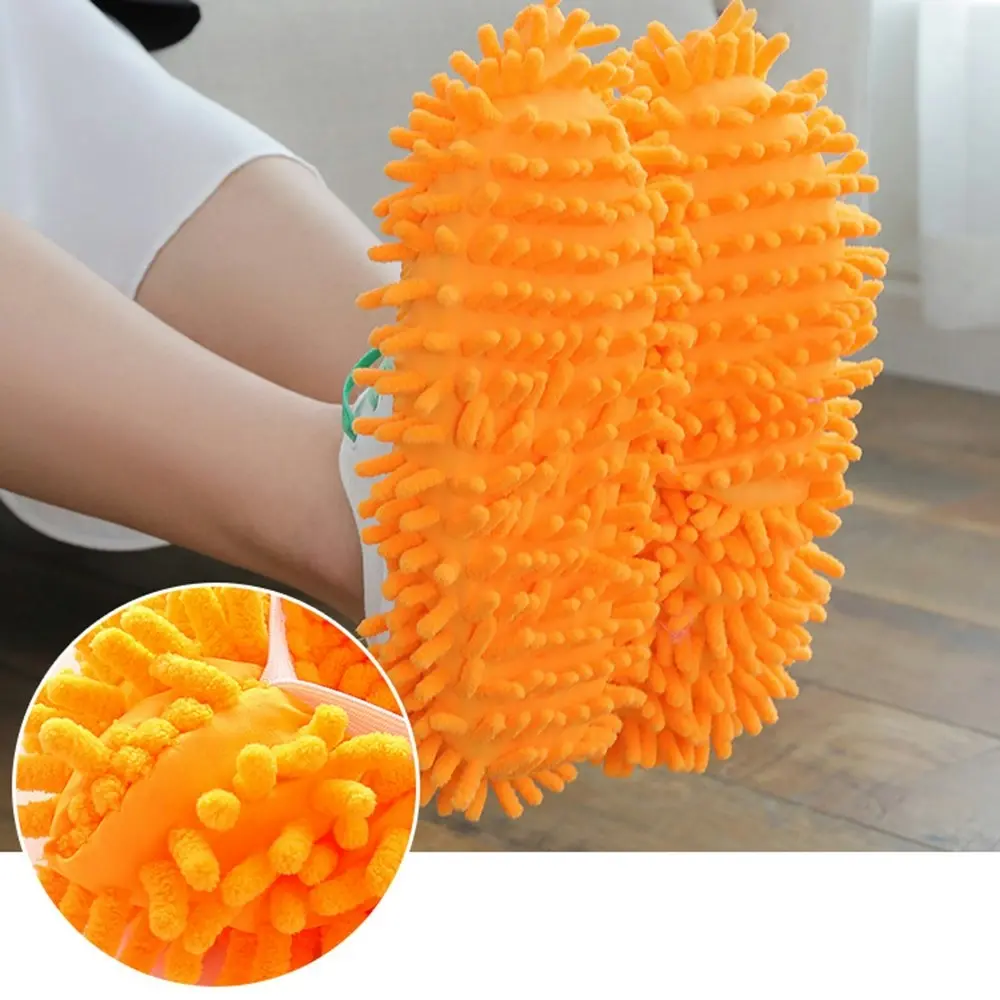 10Pcs Chenille Floor Dust Cleaning Shoes Lazy Mopping Shoes-5 Color