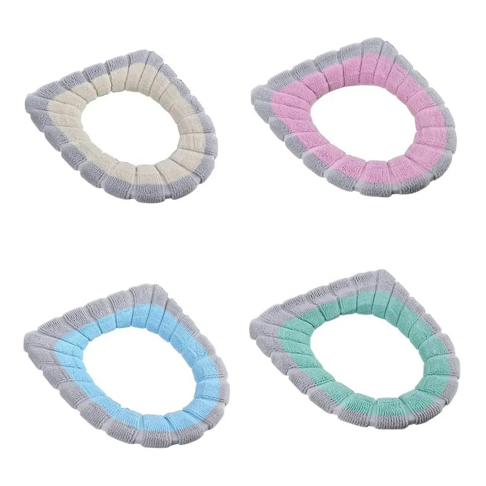 4 Pcs toilet cover knitted toilet seat cover