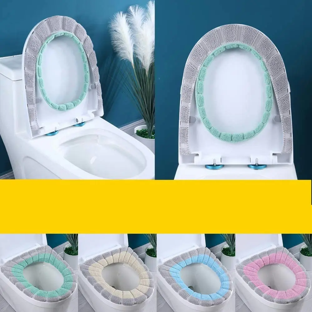 4 Pcs toilet cover knitted toilet seat cover