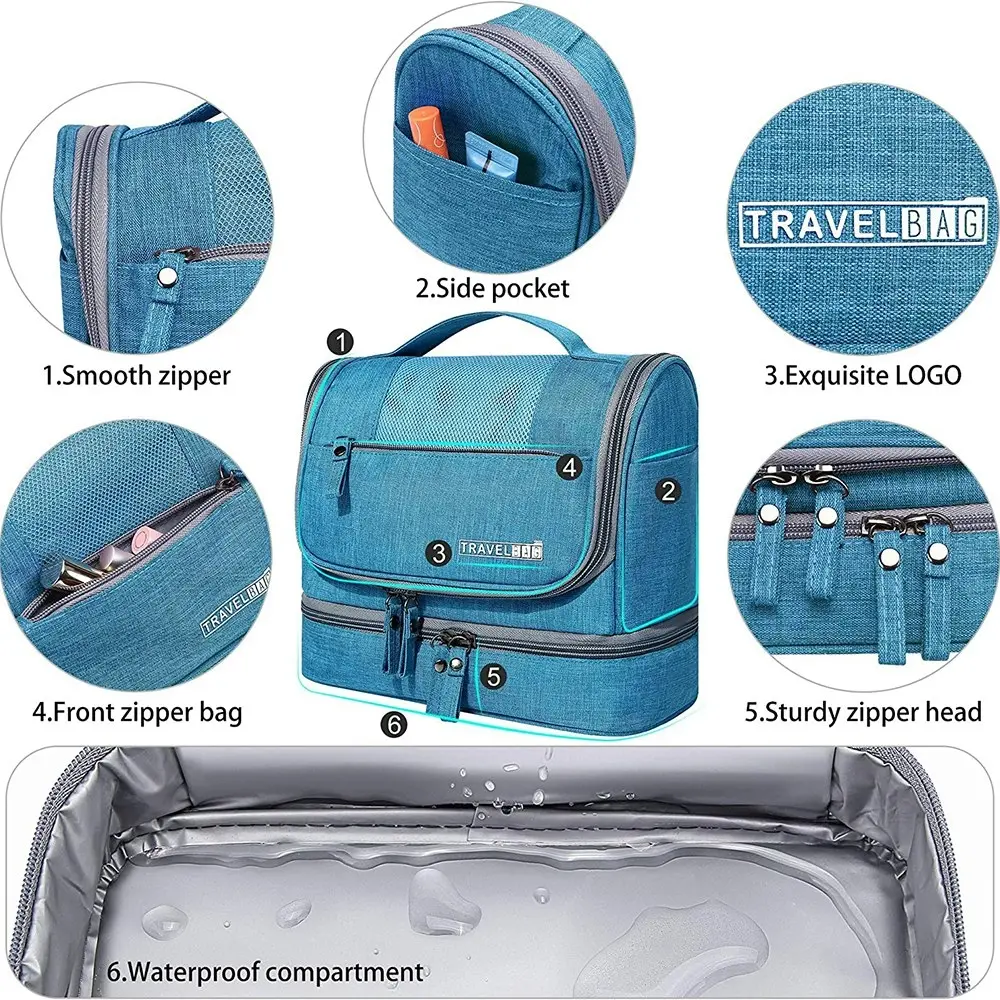 Hanging Toiletry Bag Travel Makeup Bag Cosmetic Bag Bathroom Shower Storage Bag