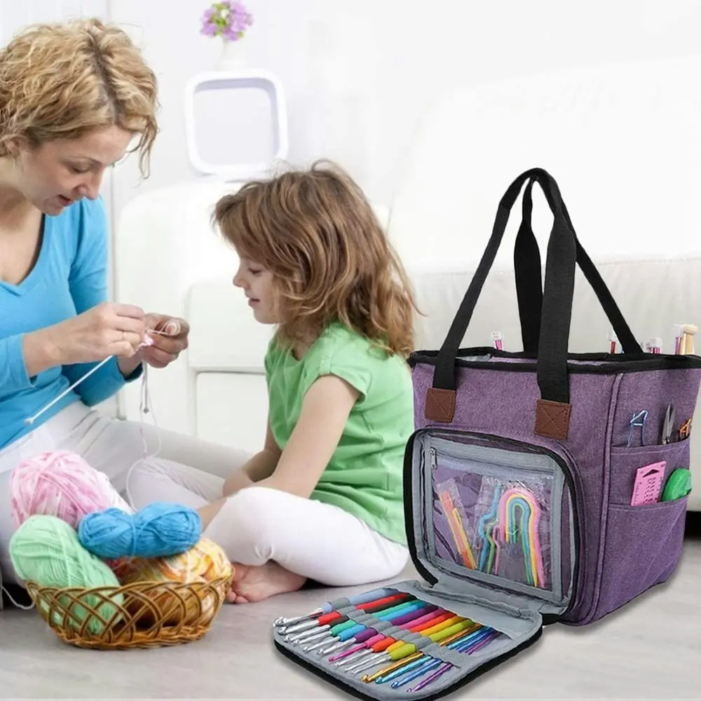 Multifunctional Yarn Bag Knitting Organizer Tote Bag Portable Storage Bag