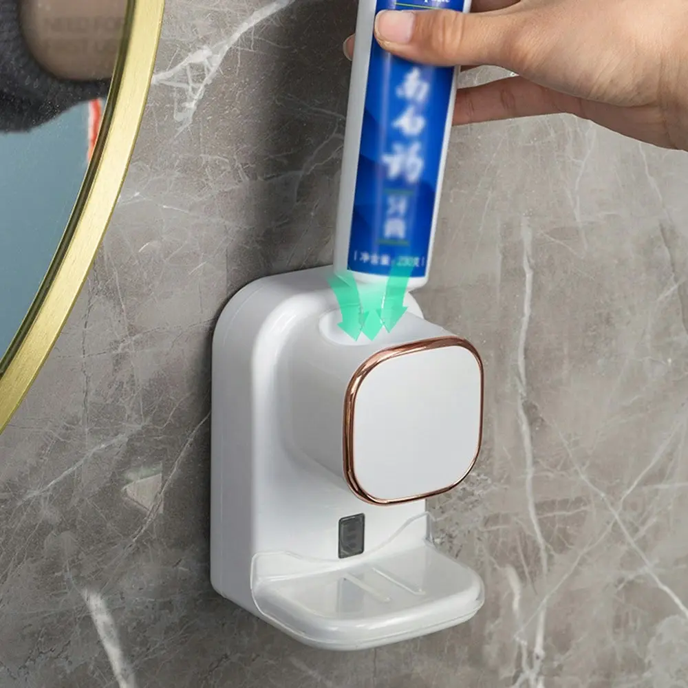 Automatic Toothpaste Dispenser Bathroom Wall-Mounted Holder Toothpaste Squeezer