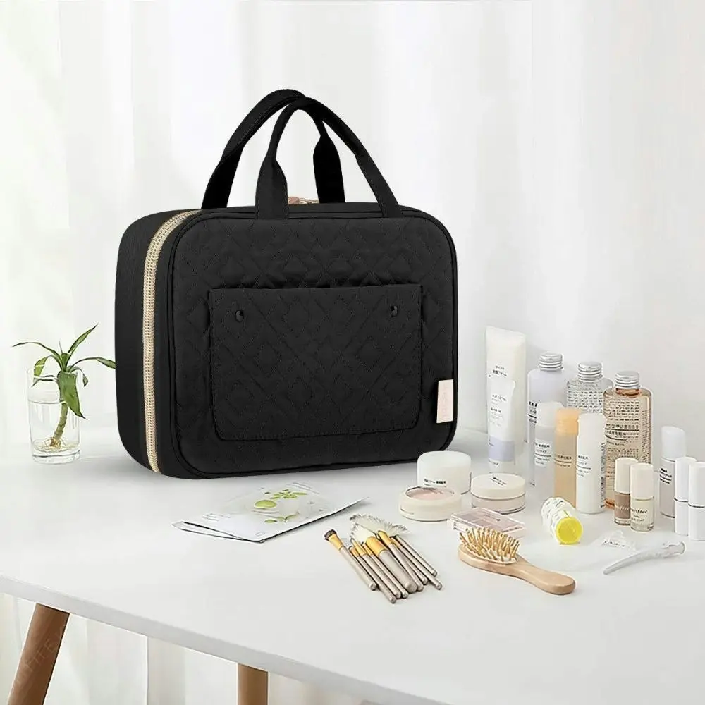 Travel Toiletry Bag Water-Resistant Makeup Cosmetic Organizer With Hanging Hook