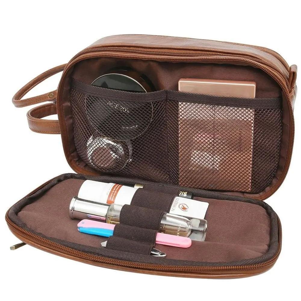 Portable Travel Toiletry Bag Men Canvas Shaving Bag Cosmetic Bag