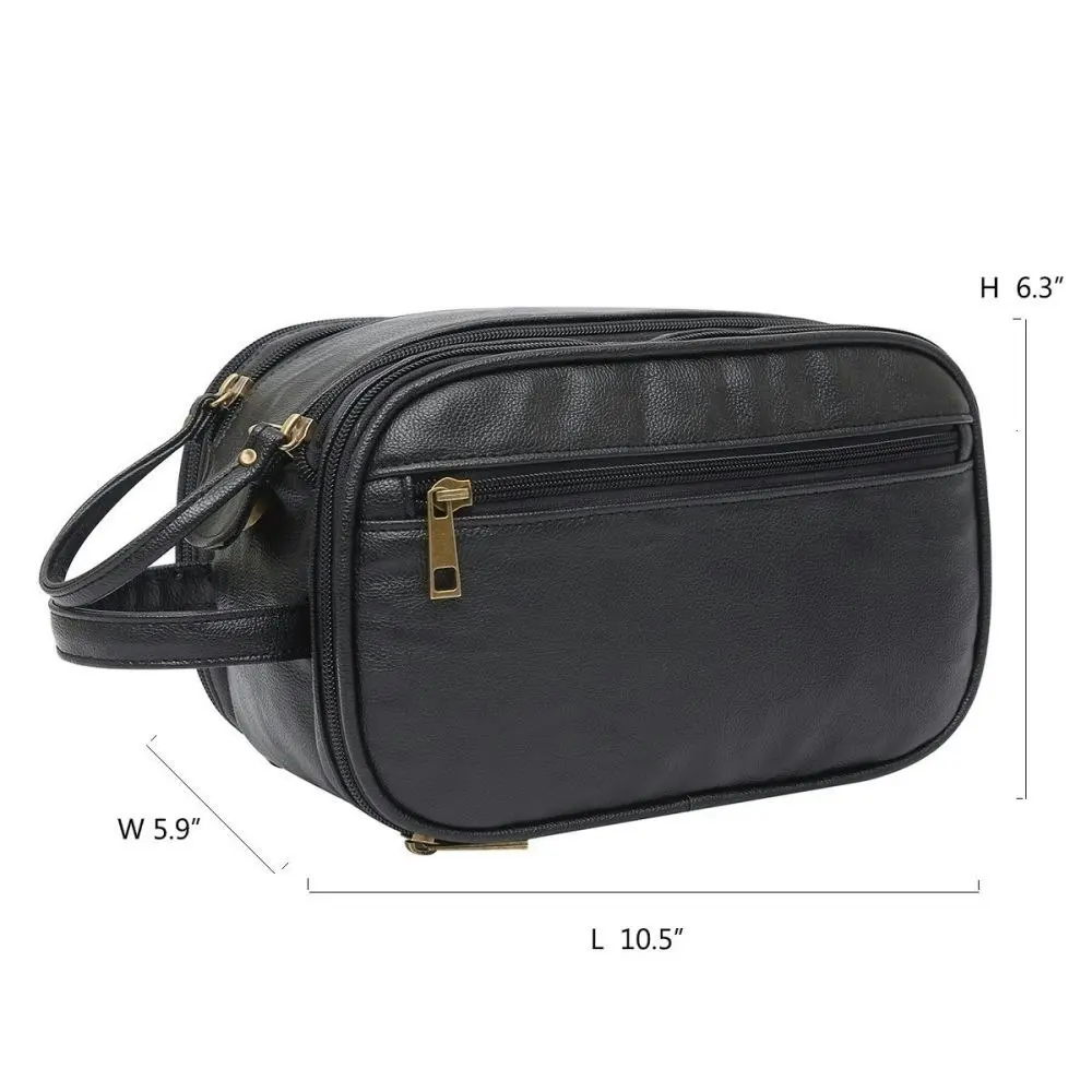 Portable Travel Toiletry Bag Men Canvas Shaving Bag Cosmetic Bag