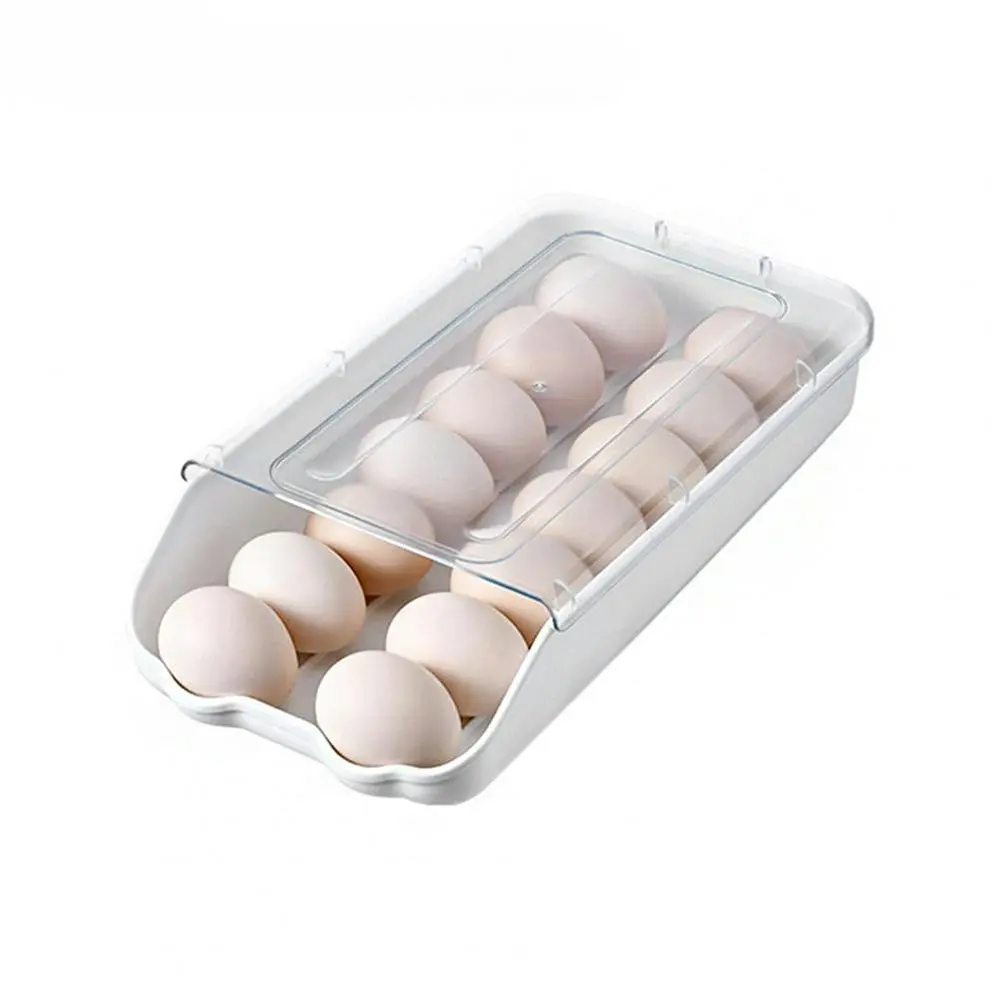 Rolling egg storage box kitchen refrigerator egg fresh-keeping box