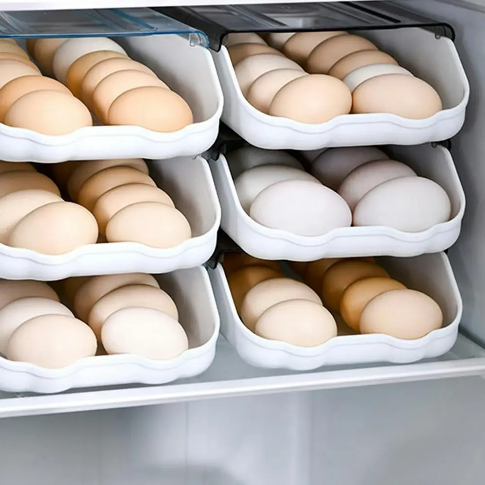 Rolling egg storage box kitchen refrigerator egg fresh-keeping box