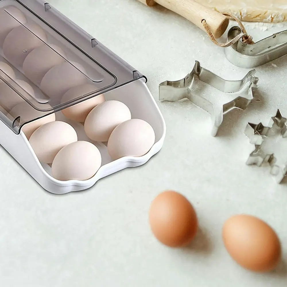 Rolling egg storage box kitchen refrigerator egg fresh-keeping box