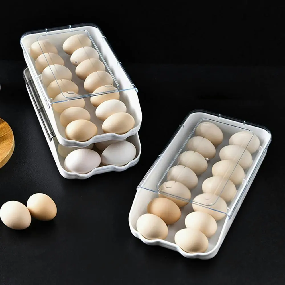 Rolling egg storage box kitchen refrigerator egg fresh-keeping box