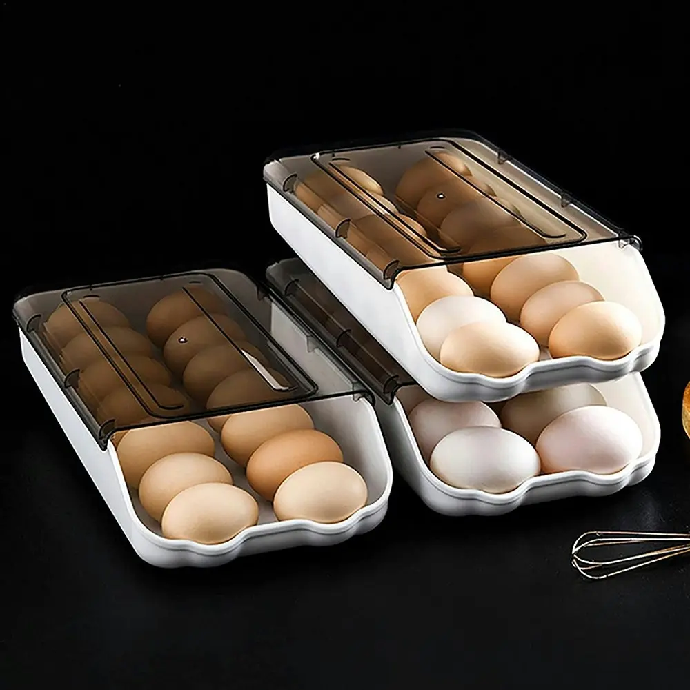 Rolling egg storage box kitchen refrigerator egg fresh-keeping box