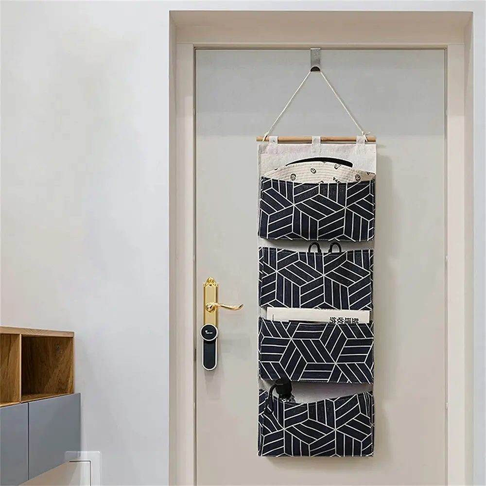 3Pcs 4 Big Pockets Over Door Hanging Storage Bags Waterproof Storage Bag