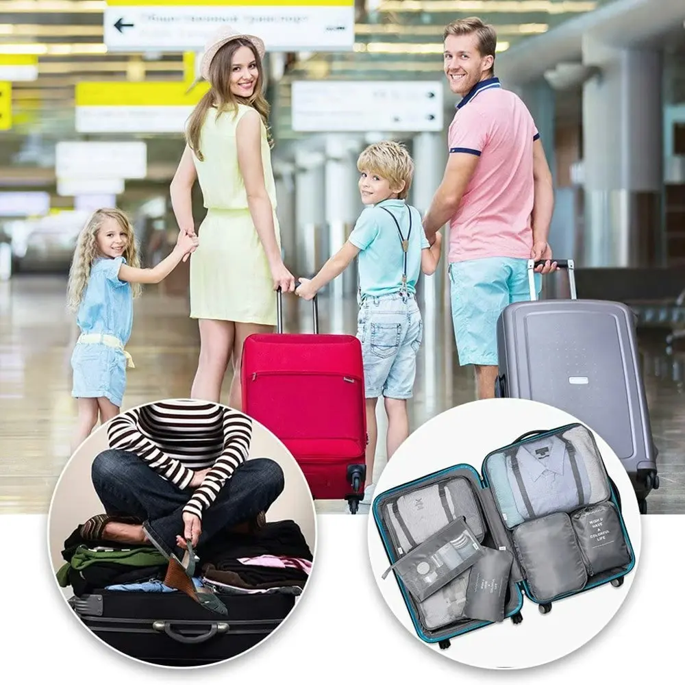 8Pcs Suitcase Storage Bag Portable Luggage Storage Bag Clothes Organizer Bag