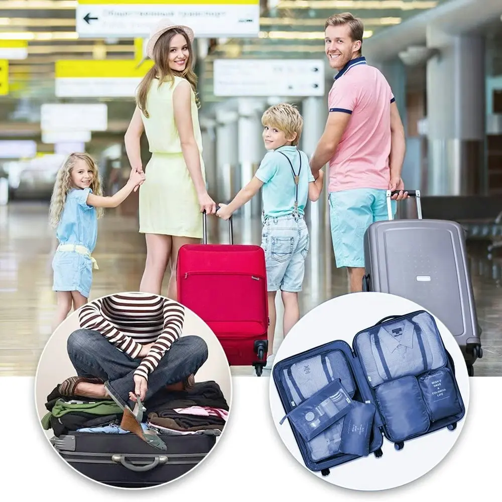 8Pcs Suitcase Storage Bag Portable Luggage Storage Bag Clothes Organizer Bag