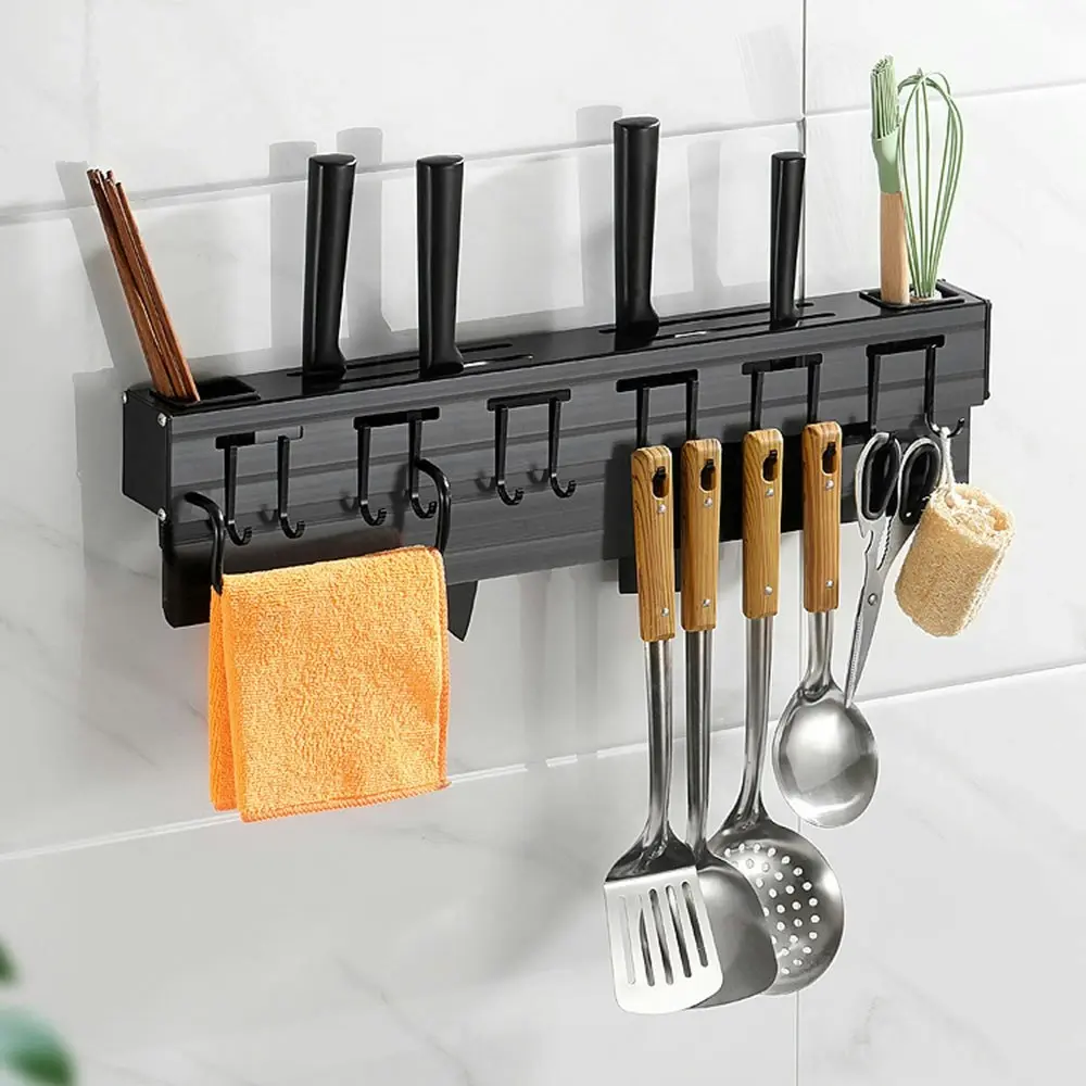 Multi Functional Wall-Mounted Knife Holder Storage Shelf