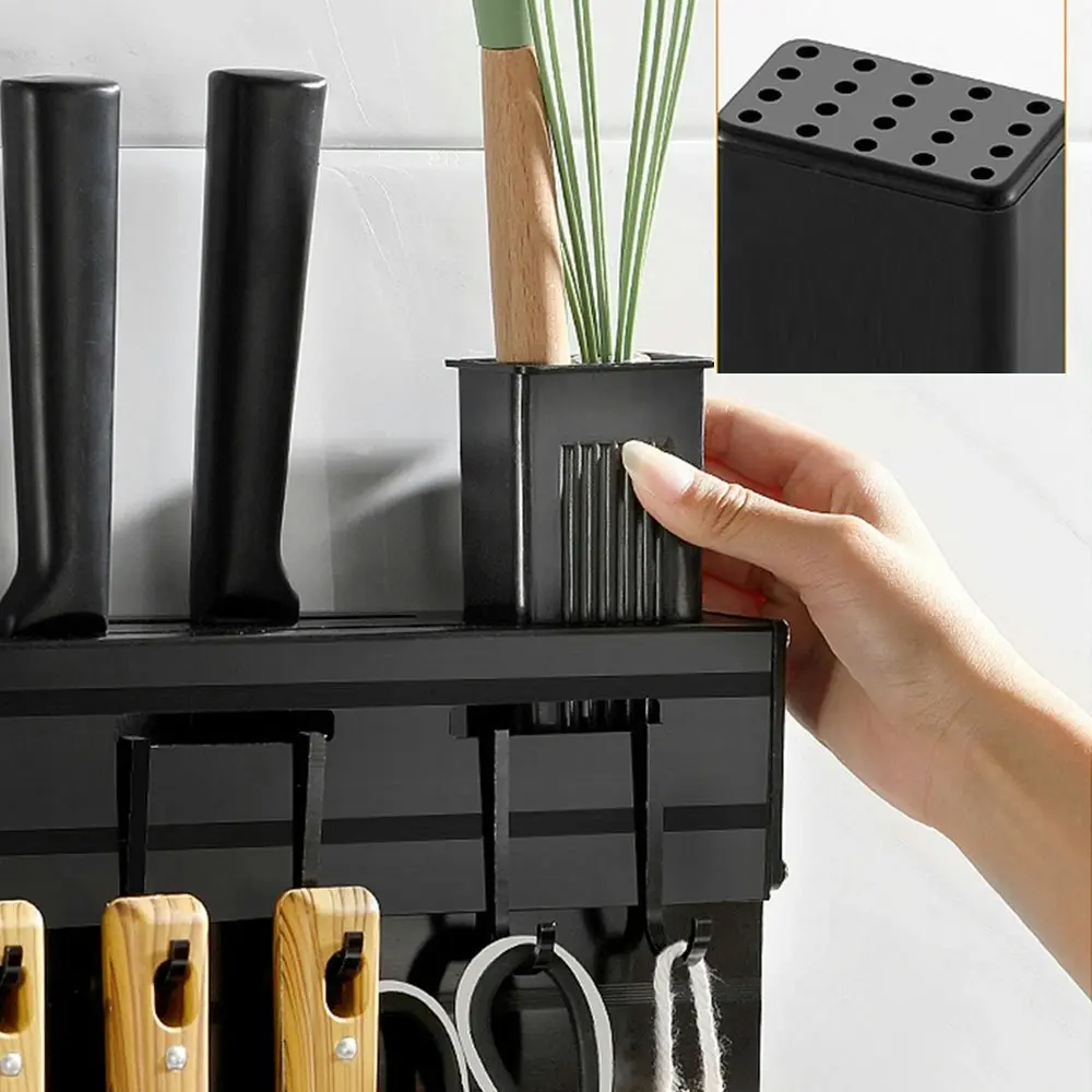 Multi Functional Wall-Mounted Knife Holder Storage Shelf