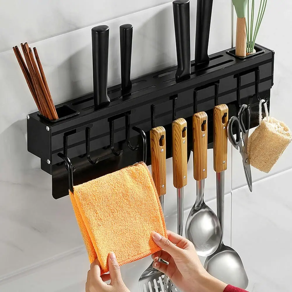 Multi Functional Wall-Mounted Knife Holder Storage Shelf