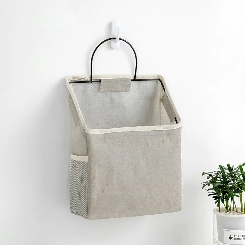 4 Pack Wall Mounted Storage Bag Fabric Hanging Basket Bedroom Organizer Bag