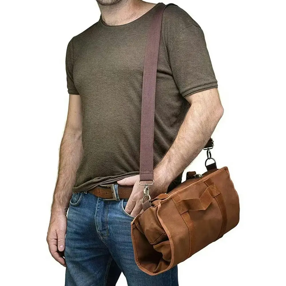 Portable Bar Canvas Bag Bartender Travel Bag Cocktail Shaker Wine Storage Bag