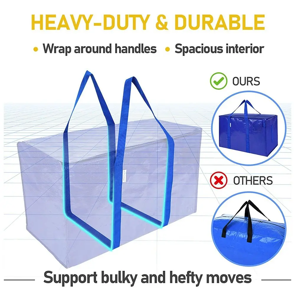 Extra Large Moving Bags With Zippers & Carrying Handles