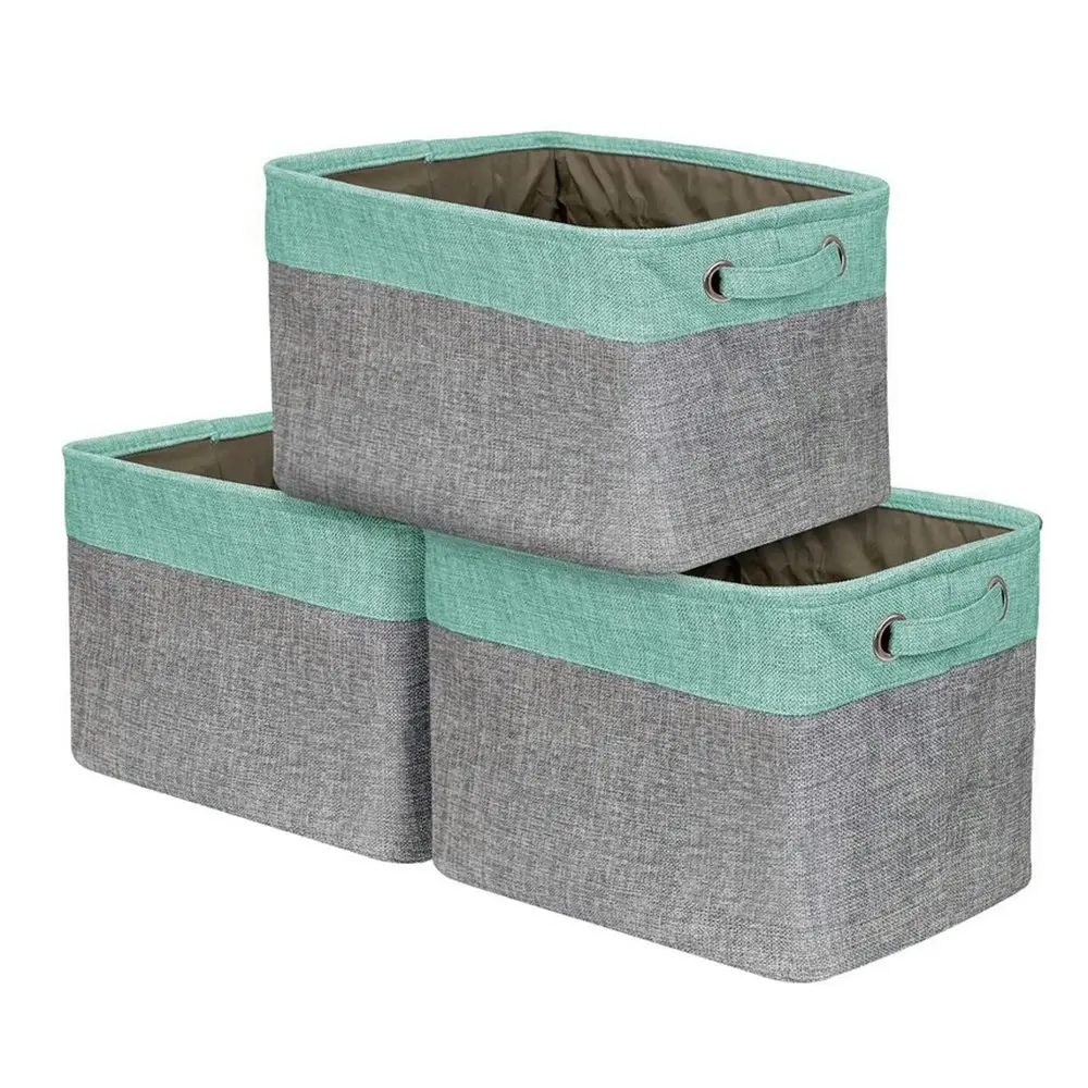 3-Pack Foldable Storage Basket Storage Cube Box Organizer With Handles