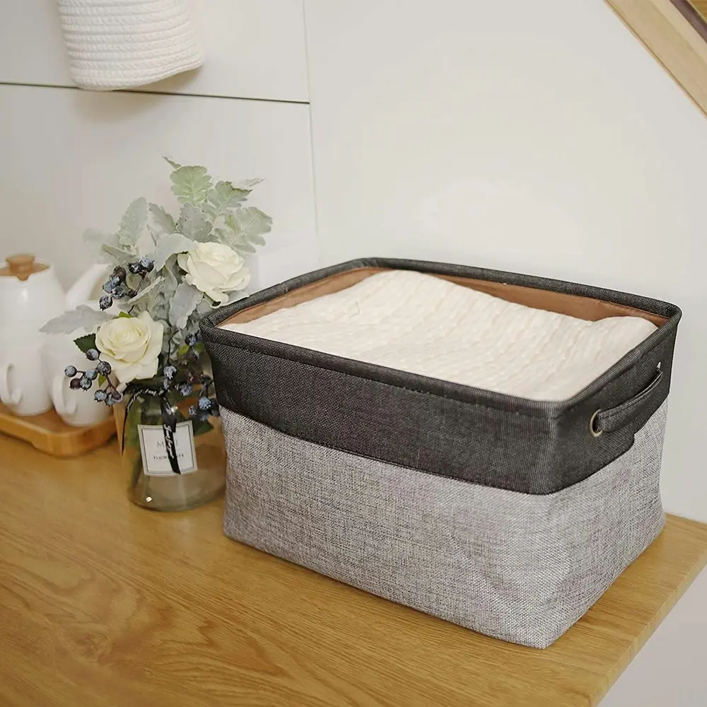 3-Pack Foldable Storage Basket Storage Cube Box Organizer With Handles