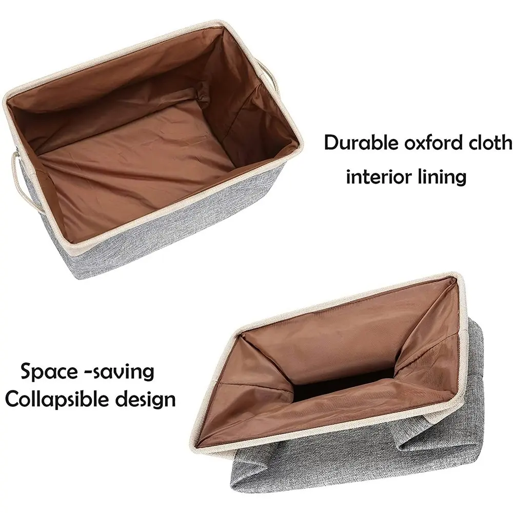 3-Pack Foldable Storage Basket Storage Cube Box Organizer With Handles