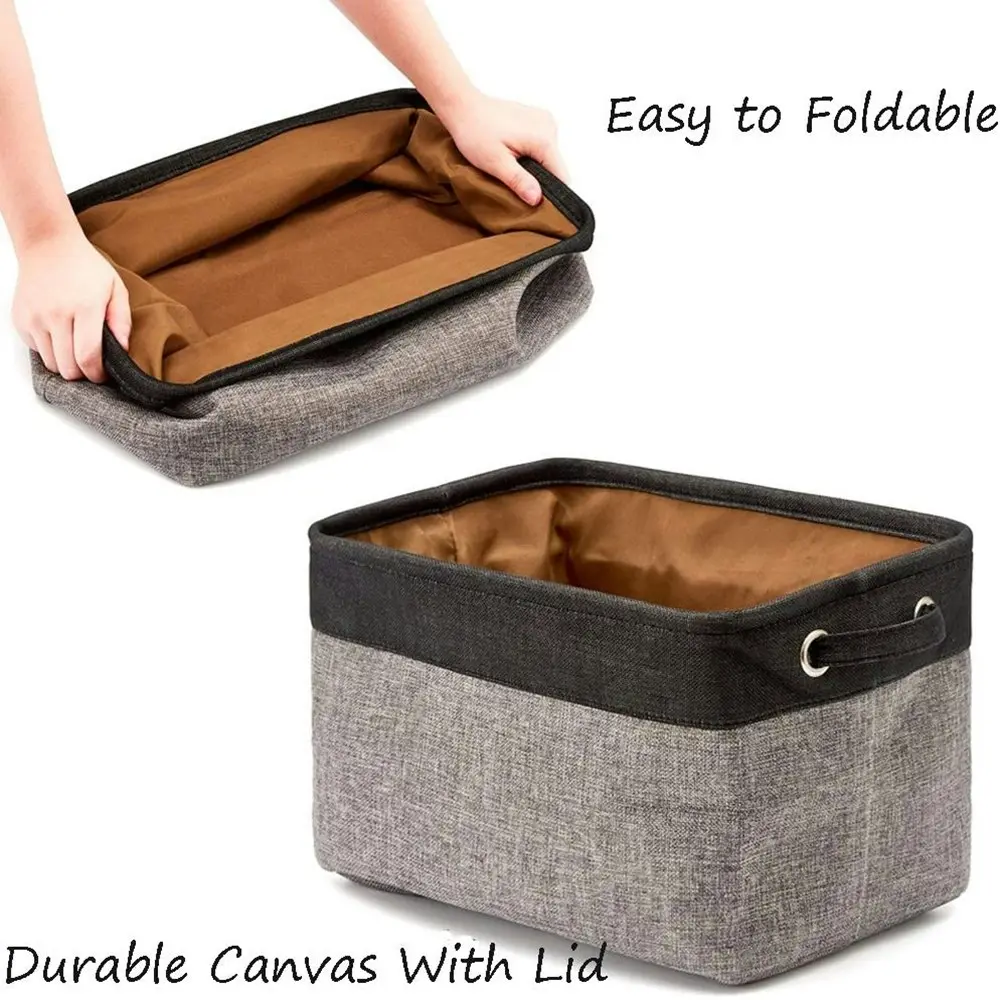 3-Pack Foldable Storage Basket Storage Cube Box Organizer With Handles