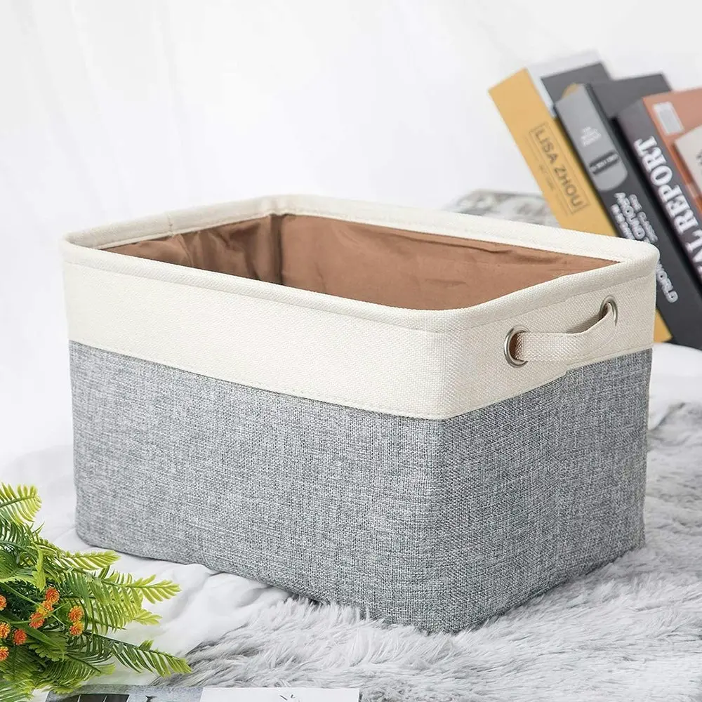 3-Pack Foldable Storage Basket Storage Cube Box Organizer With Handles