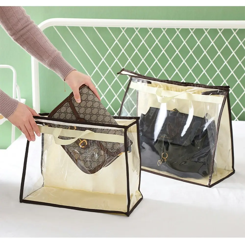 5 Pack Dust-Proof Transparent Handbag Storage Bags Purse Organizer